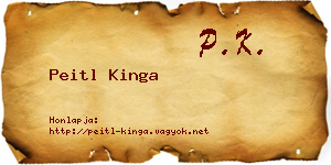 Peitl Kinga névjegykártya